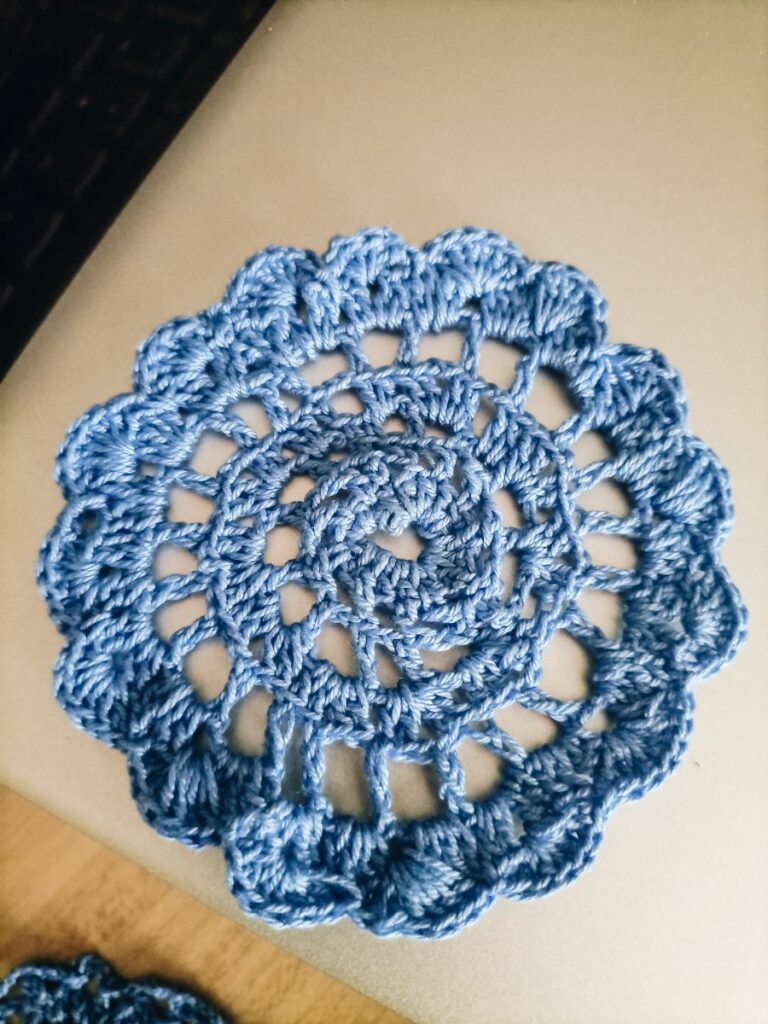 My first crochet coaster